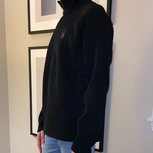 Spyder Quarter Zip, Black (Size Medium) Like New! - Picture 2 of 5